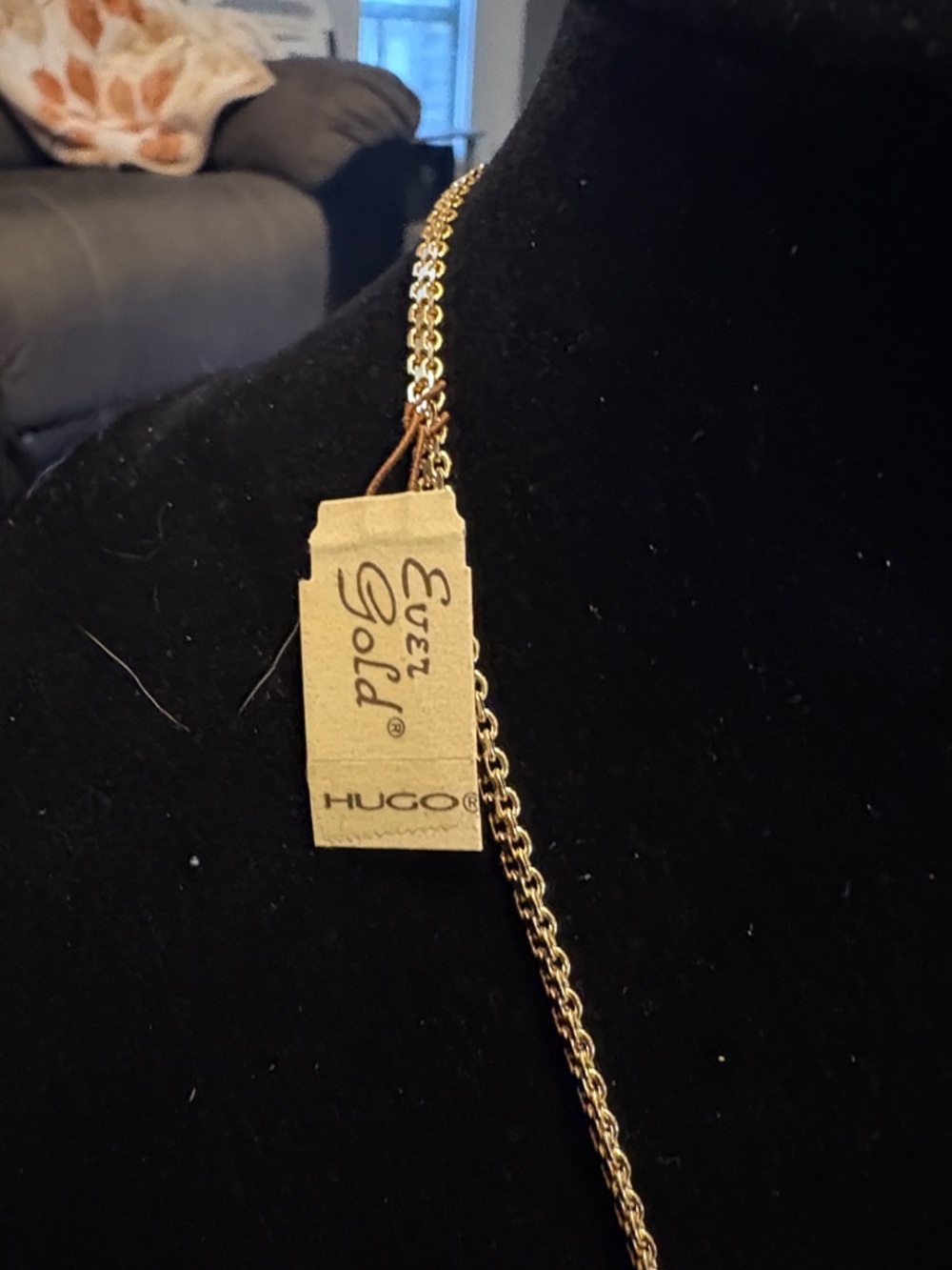 Gold Crown Inc  Green faux Jade  Buddha Pendant Necklace w/ Evergold Hugo chain - Picture 4 of 7